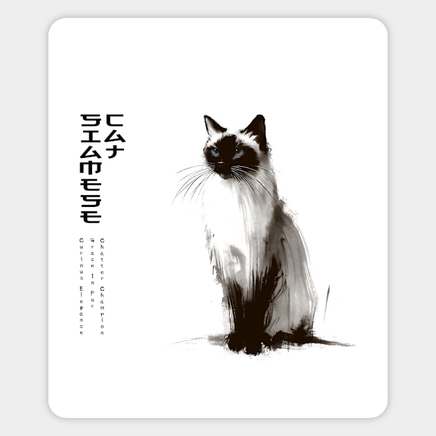 Siamese cat Profile Magnet by CreativeSage